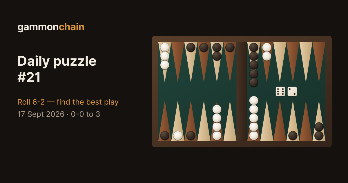 The puzzle position: 6-2 to play, 0–0 in a 3-point match