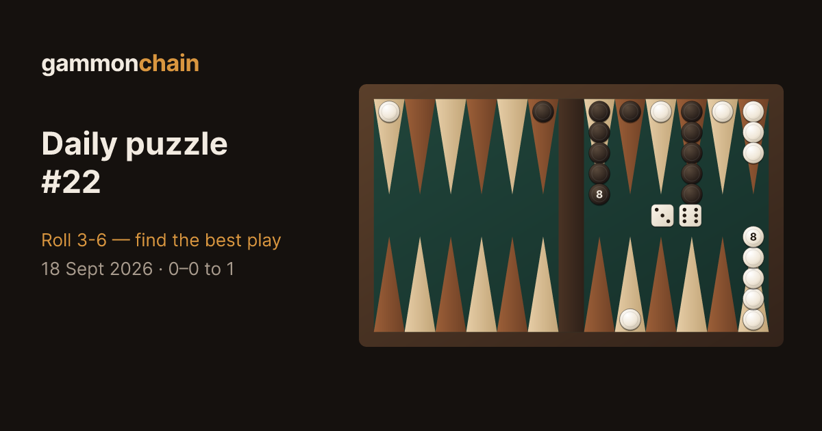 The puzzle position: 3-6 to play, 0–0 in a 1-point match
